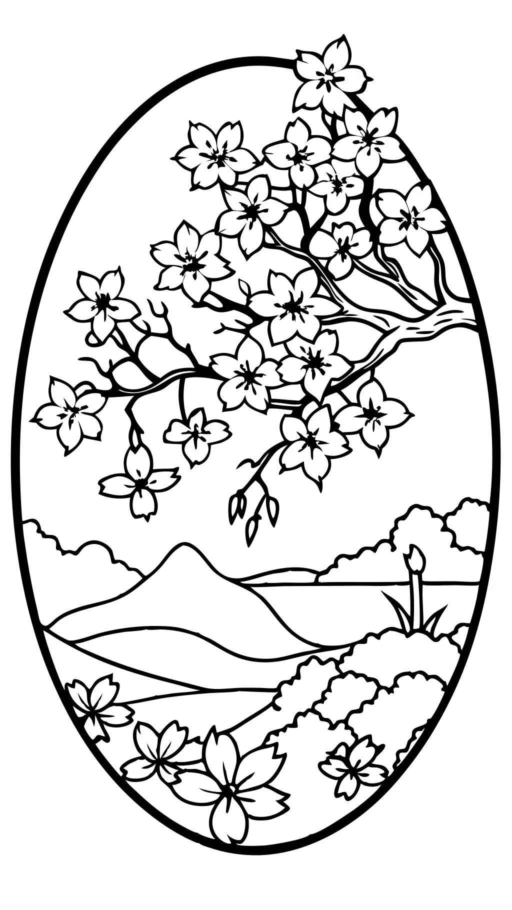 sakura coloring pages